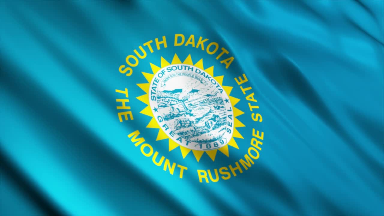 Free Video Stock South Dakota Flag In United States Of America Live Wallpaper - Free Download