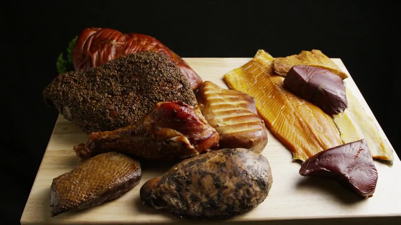 Free Video Stock Slowly Rotating Meat Of Various Kinds Live Wallpaper - Free Download