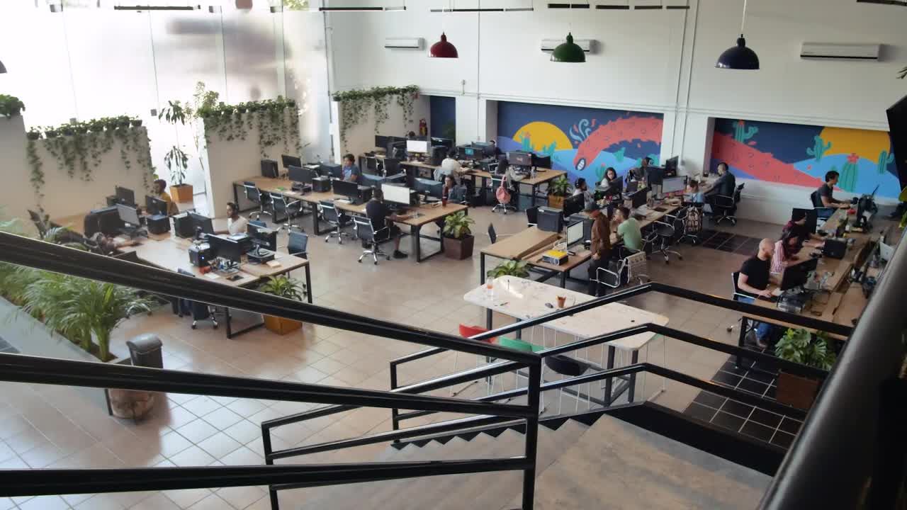 Stock Video Open Office Space And Staircase Live Wallpaper - Free Download