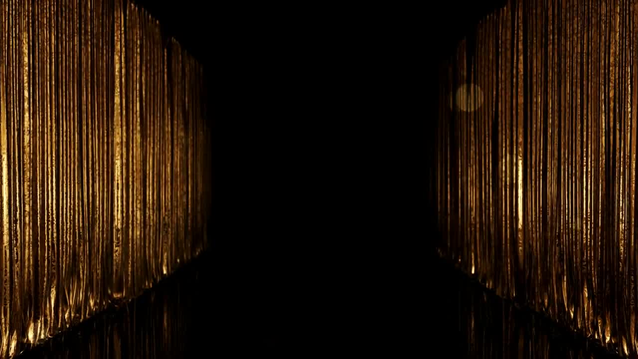 Stock Video Event Hall With Golden Curtains Live Wallpaper For PC - Free Download