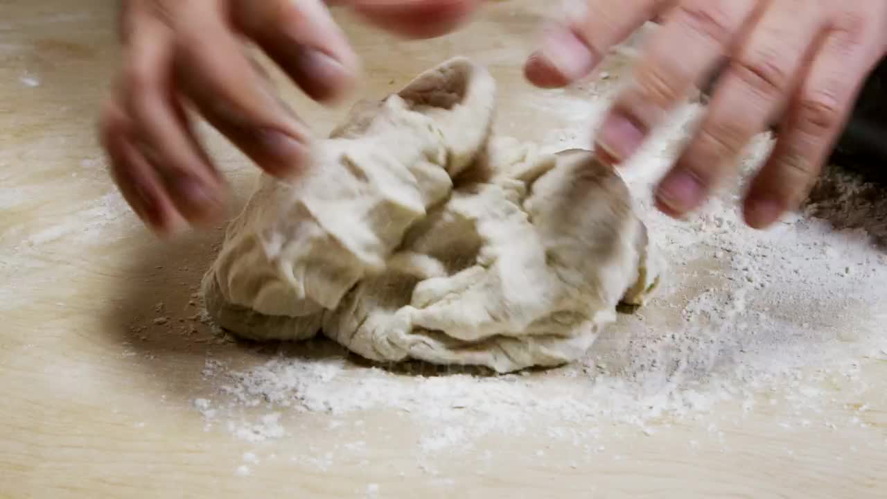 Stock Video Man Preparing Pizza Dough In The Kitche Animated Wallpaper - Free Download