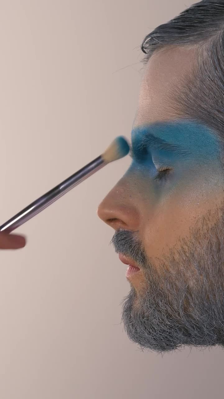 Stock Video Makeup Artist Working On The Face Of A Fashion Model Animated Wallpaper - Free Download