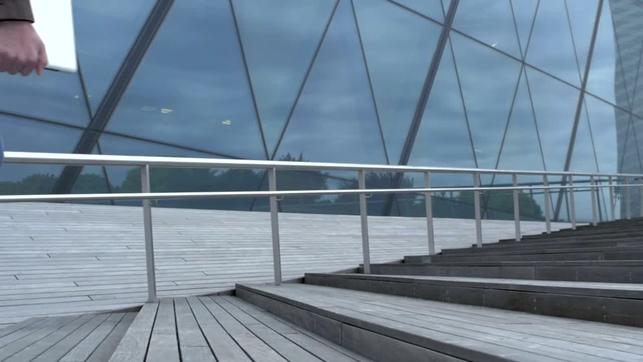 Stock Video Man Walking In The Building Stair Animated Wallpaper - Free Download