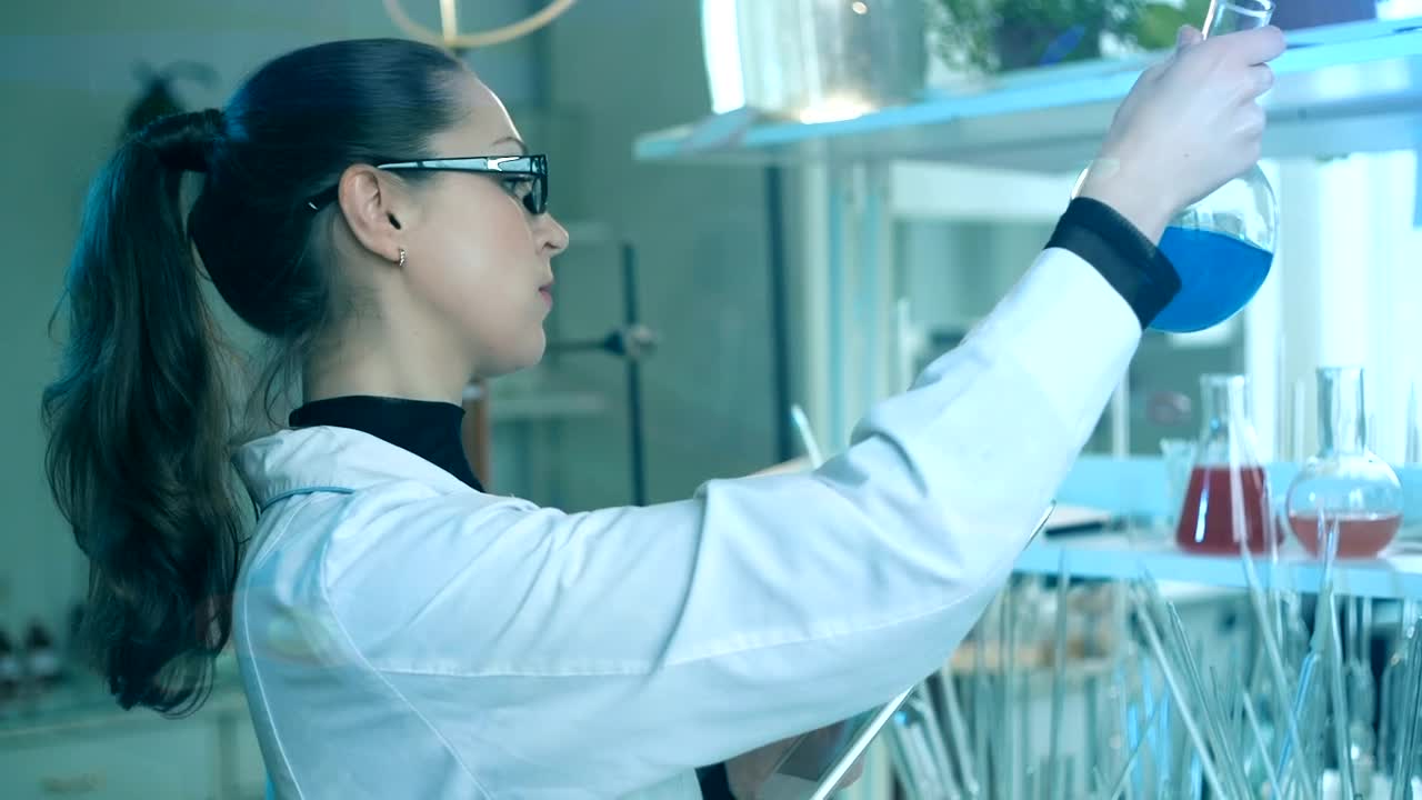 Video Stock Chemist Working In The Laboratory With Her Tablet Live Wallpaper For PC - Free Download
