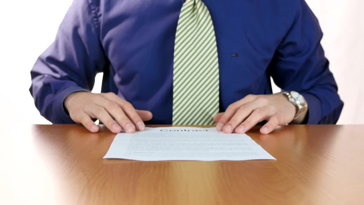 Stock Video Man Destroys Contract Animated Wallpaper - Free Download