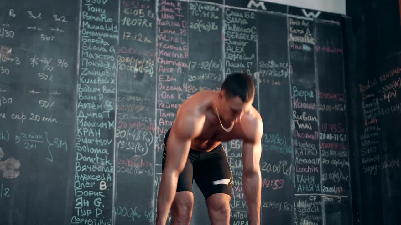 Stock Footage Weightlifter In The Gym Live Wallpaper - Free Download