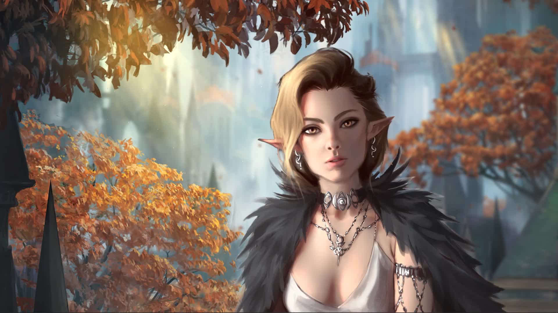 Elf Girl With Cute Eyes HD Live Wallpaper - Free Download