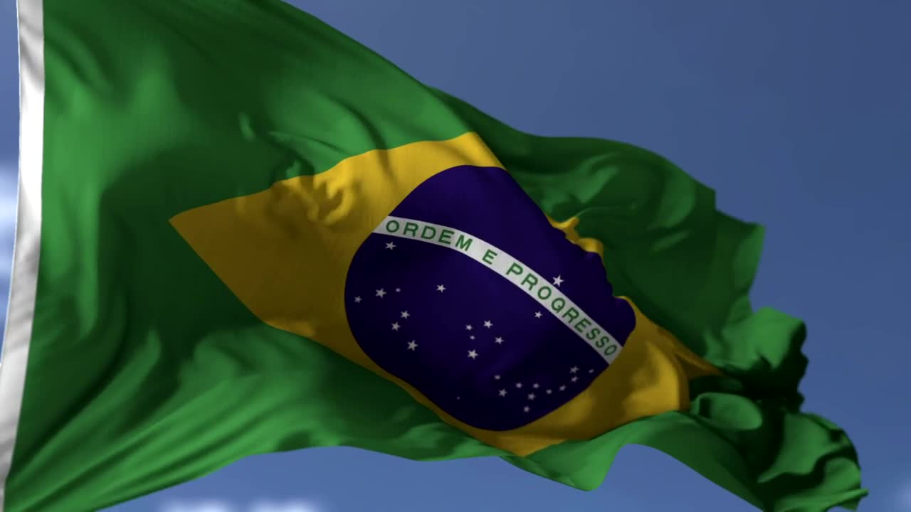 Video Stock Closeup Of Brazilian Flag Waving Gently In The Wind Live Wallpaper For PC - Free Download
