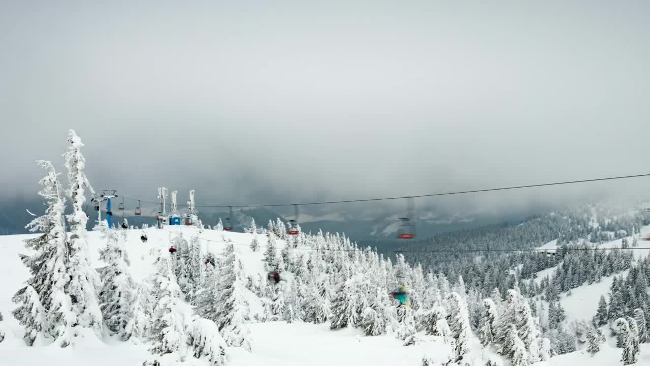Stock Video Funiculars In A Ski Station In The Mountains Live Wallpaper For PC - Free Download