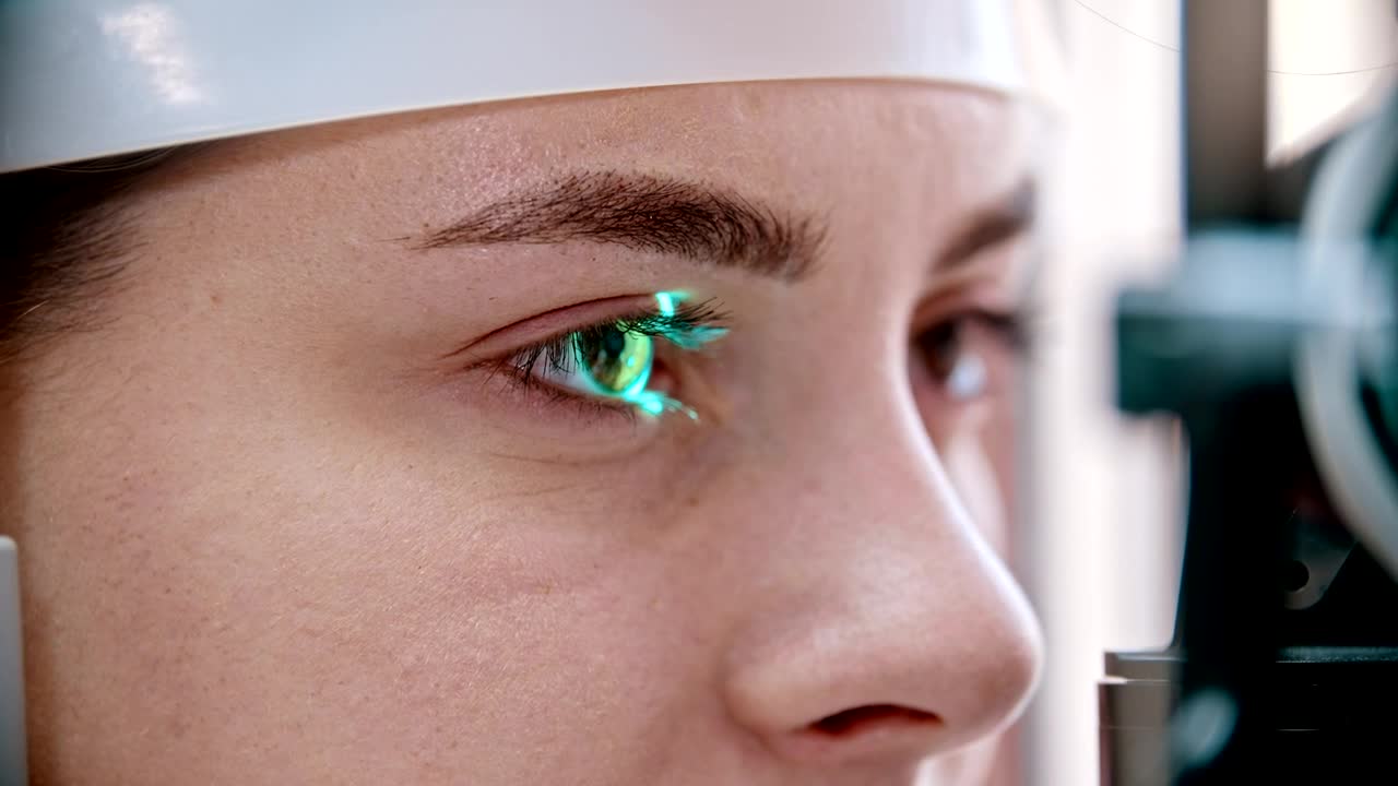 Stock Video Eyes Of A Woman Being Checked By A Vision Device Live Wallpaper For PC - Free Download