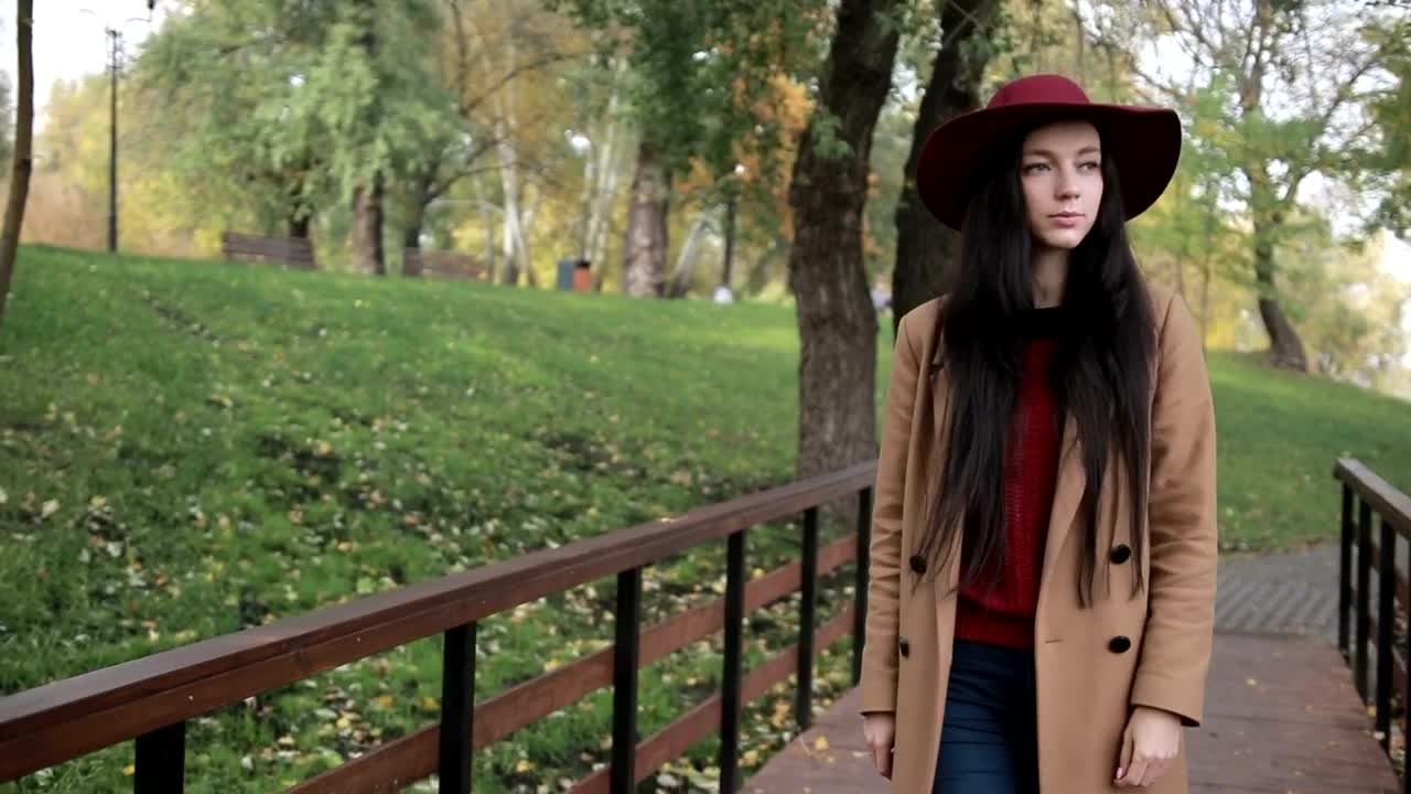 Free Stock Video Woman Walking Alone Through Park In Autumn Live Wallpaper - Free Download