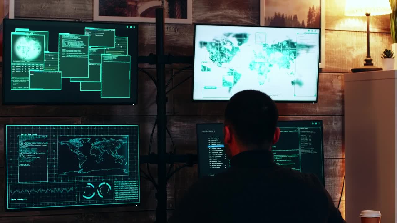 Stock Video Hacker Team Working Together Live Wallpaper For PC - Free Download