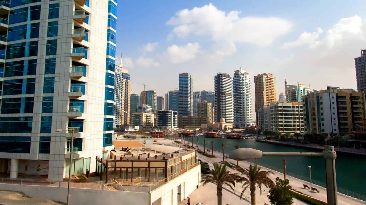 Stock Video Dubai Cityscape In Daytime Live Wallpaper For PC - Free Download