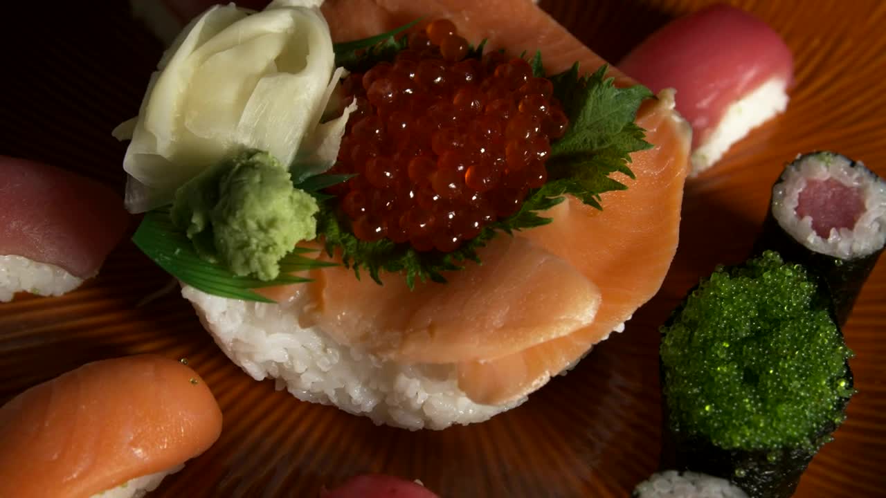 Free Video Stock sushi with fresh salmon Live Wallpaper - Free Download