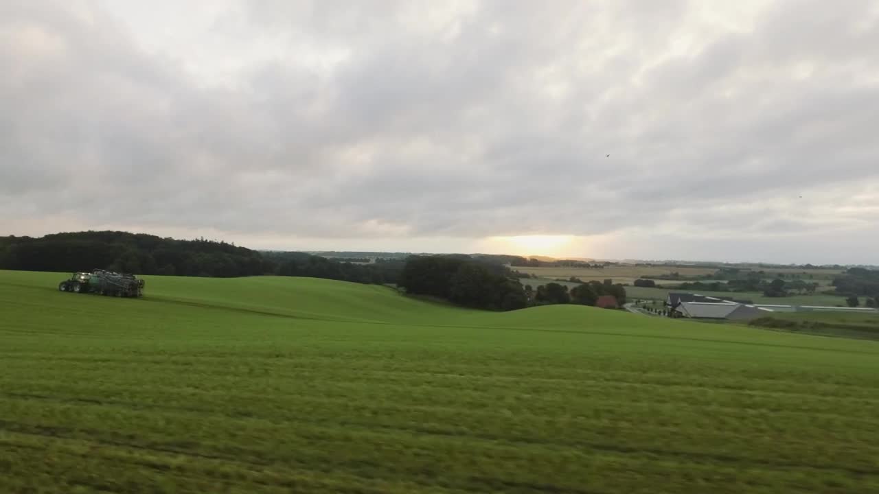 Stock Video Drone Following A Tractor Live Wallpaper For PC - Free Download