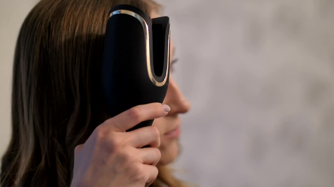 Free Stock Video Young Woman Curling Her Hair Live Wallpaper - Free Download