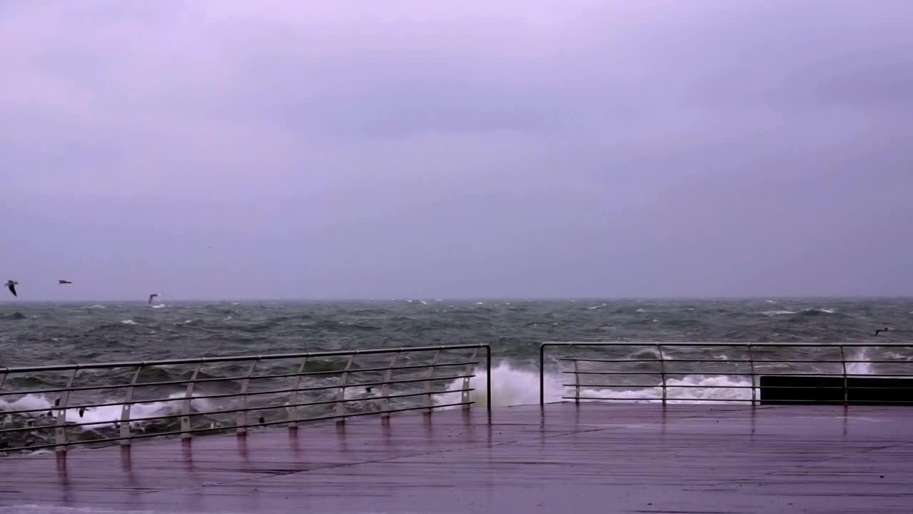 Stock Footage Waves Crashing In The Coast During A Storm Live Wallpaper - Free Download