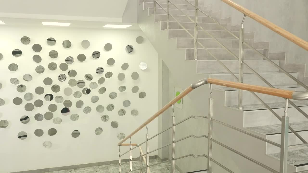 Free Video Stock Stylish Office Staircase With Mirrored Wall Live Wallpaper - Free Download
