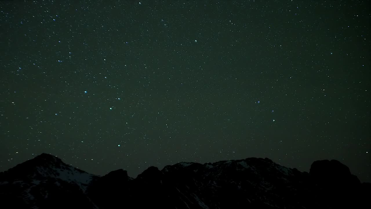 Stock Video Night Sky Full Of Stars And Mountain Silhouette Live Wallpaper - Free Download