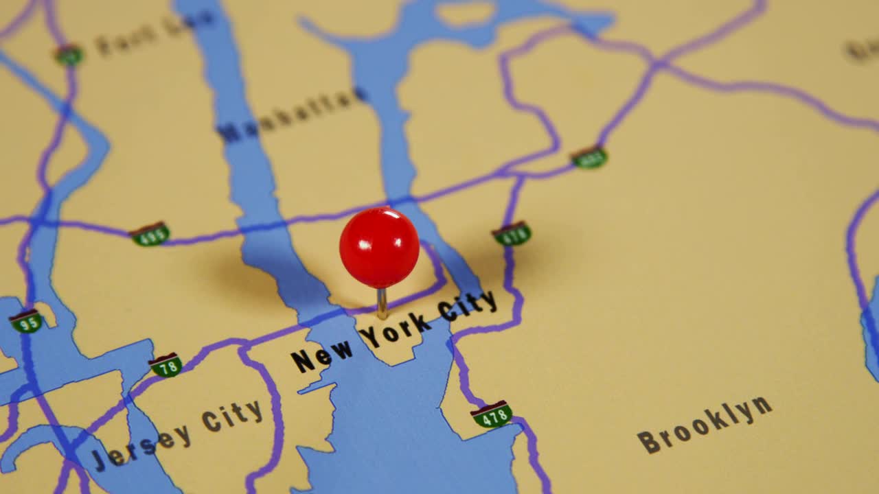 Stock Video New York Marked On A Map Live Wallpaper - Free Download