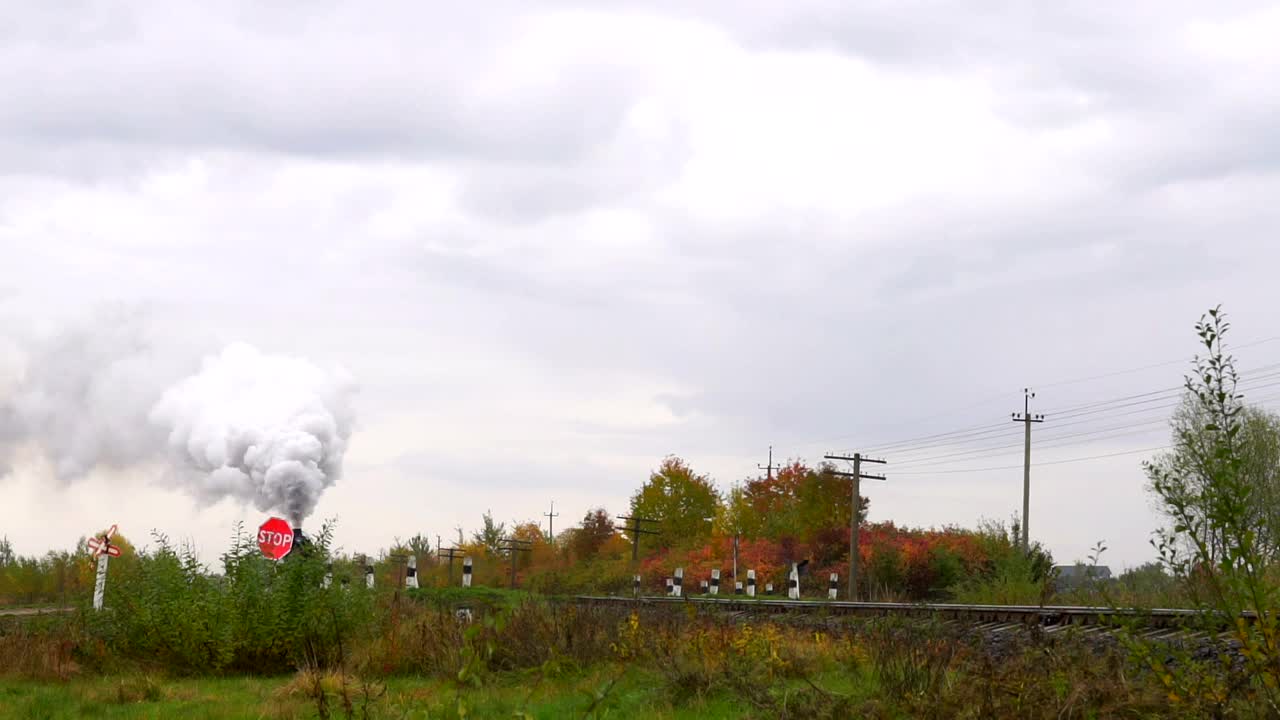 Stock Video Old Steam Train Crossing The Countryside Live Wallpaper - Free Download