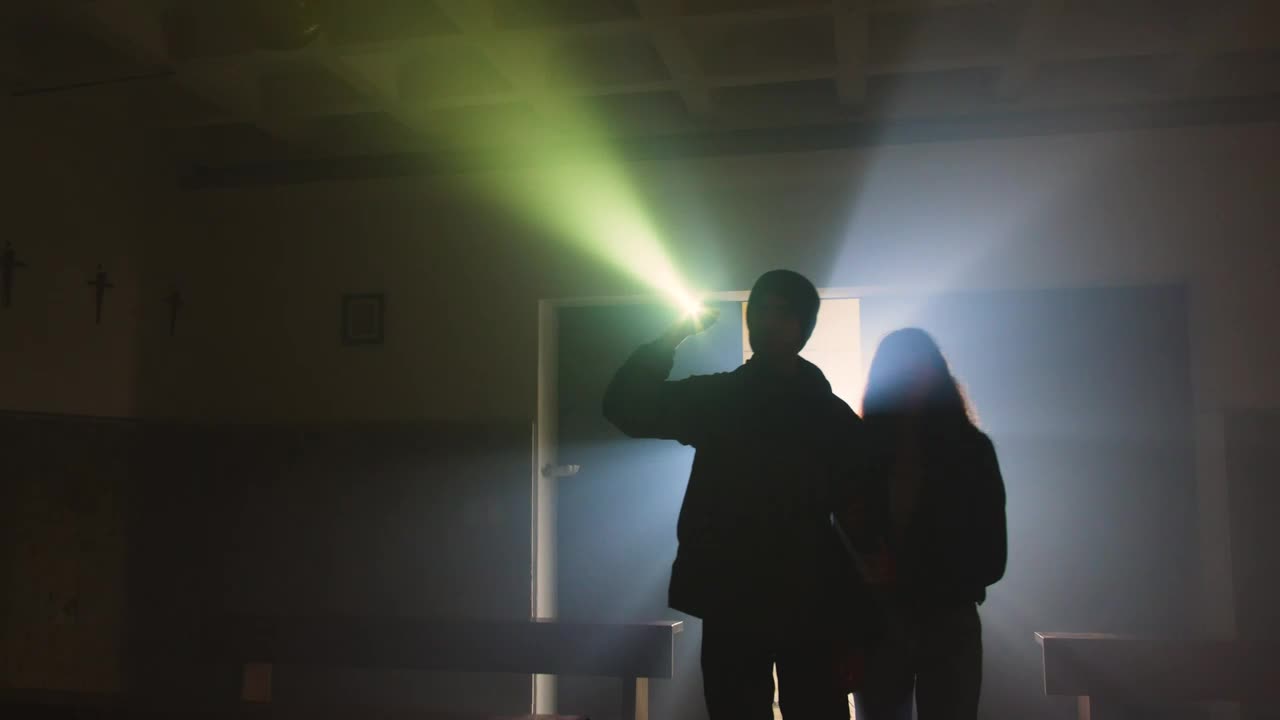 Stock Video Explorers Couple In An Abandoned Church Live Wallpaper For PC - Free Download
