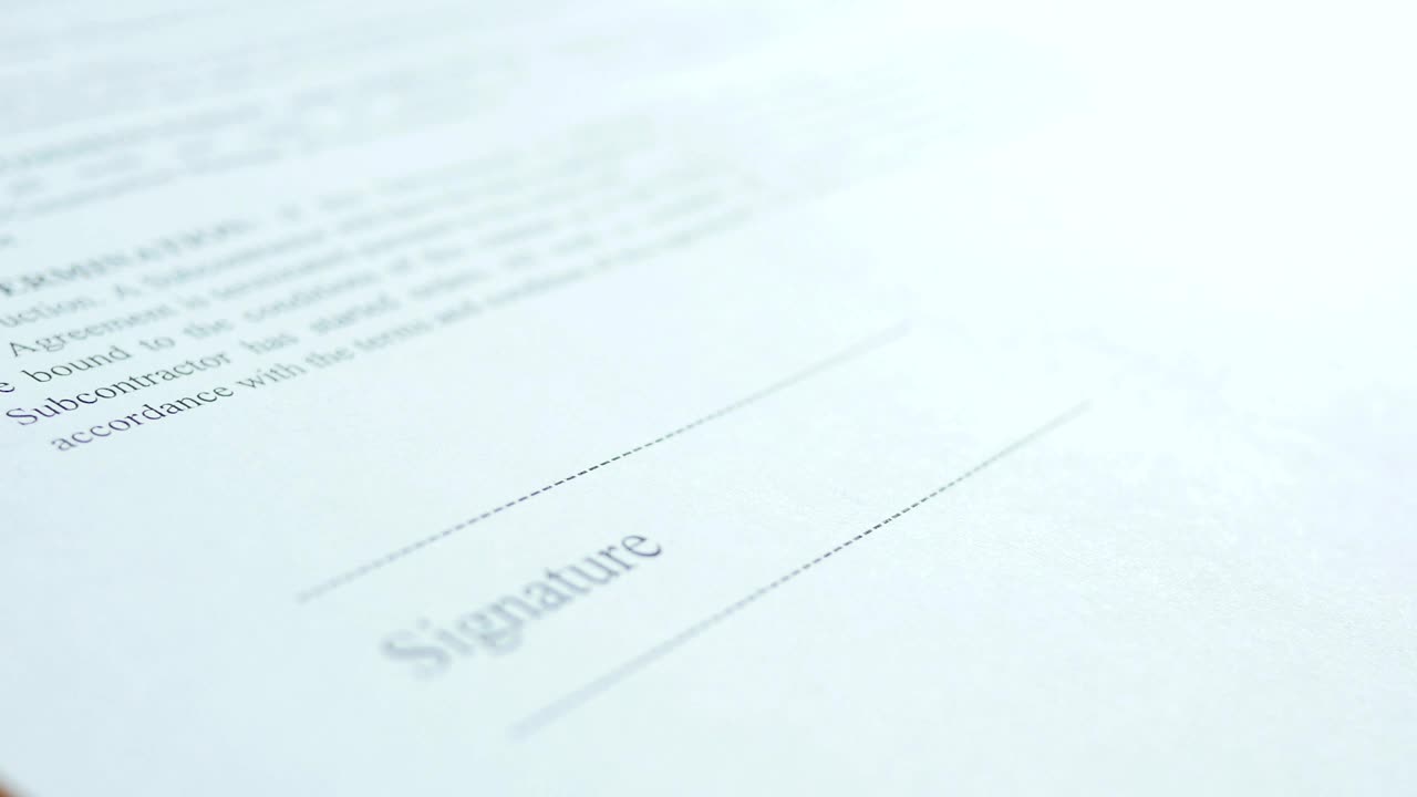 Free Stock Video Signing The Dotted Line Of A Contract Live Wallpaper - Free Download