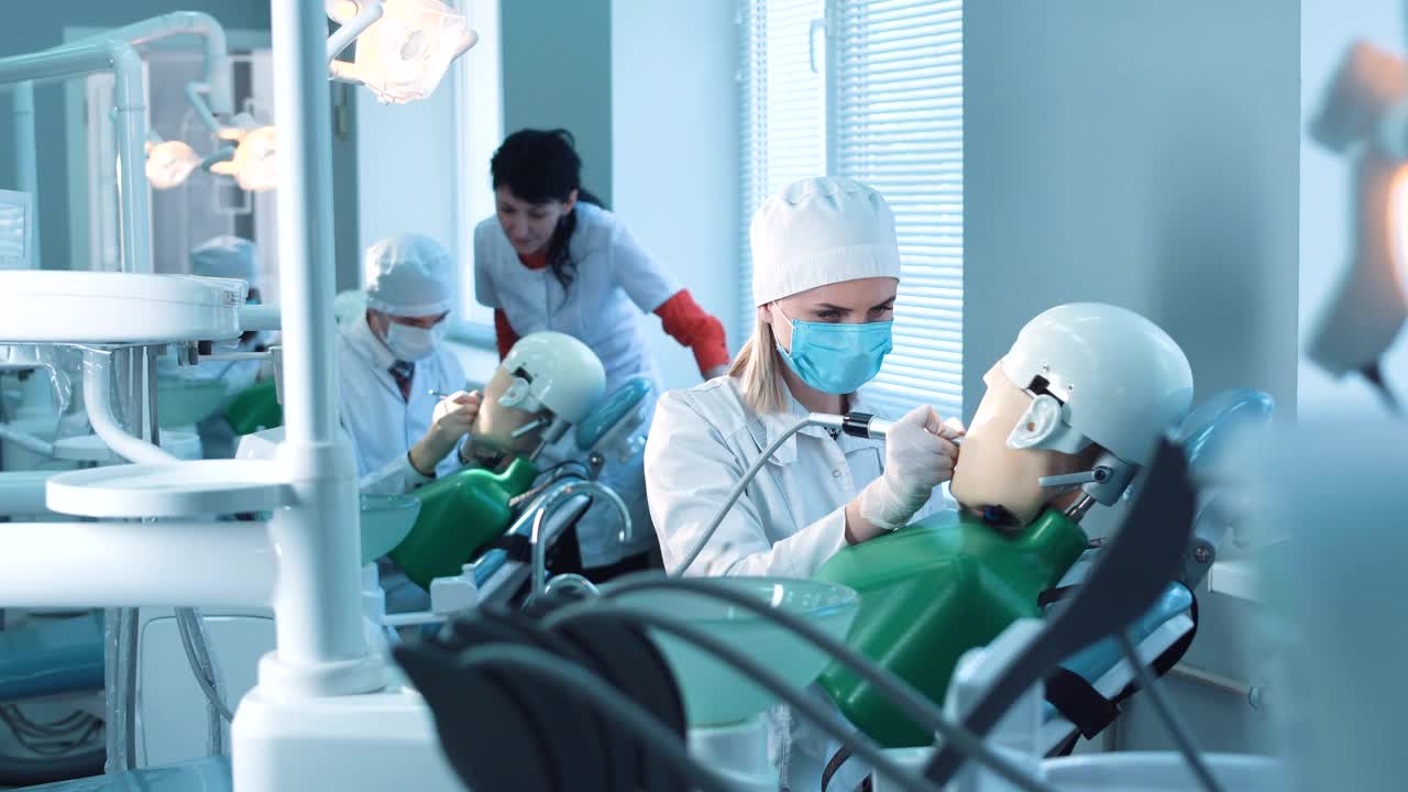 Free Video Stock Students Practicing A Dental Treatment Live Wallpaper - Free Download