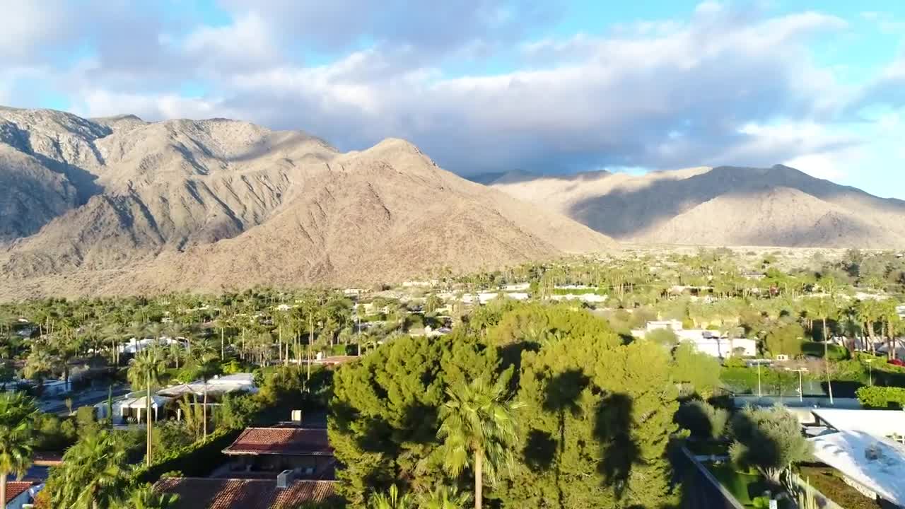 Stock Footage Village At The Foot Of A Great Mountain Range Live Wallpaper - Free Download
