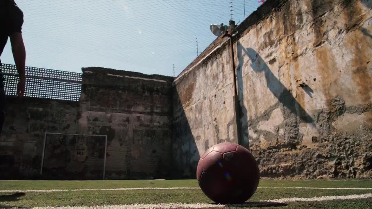 Free Video Stock Soccer Player Kicking A Ball In Slow Motion Live Wallpaper - Free Download