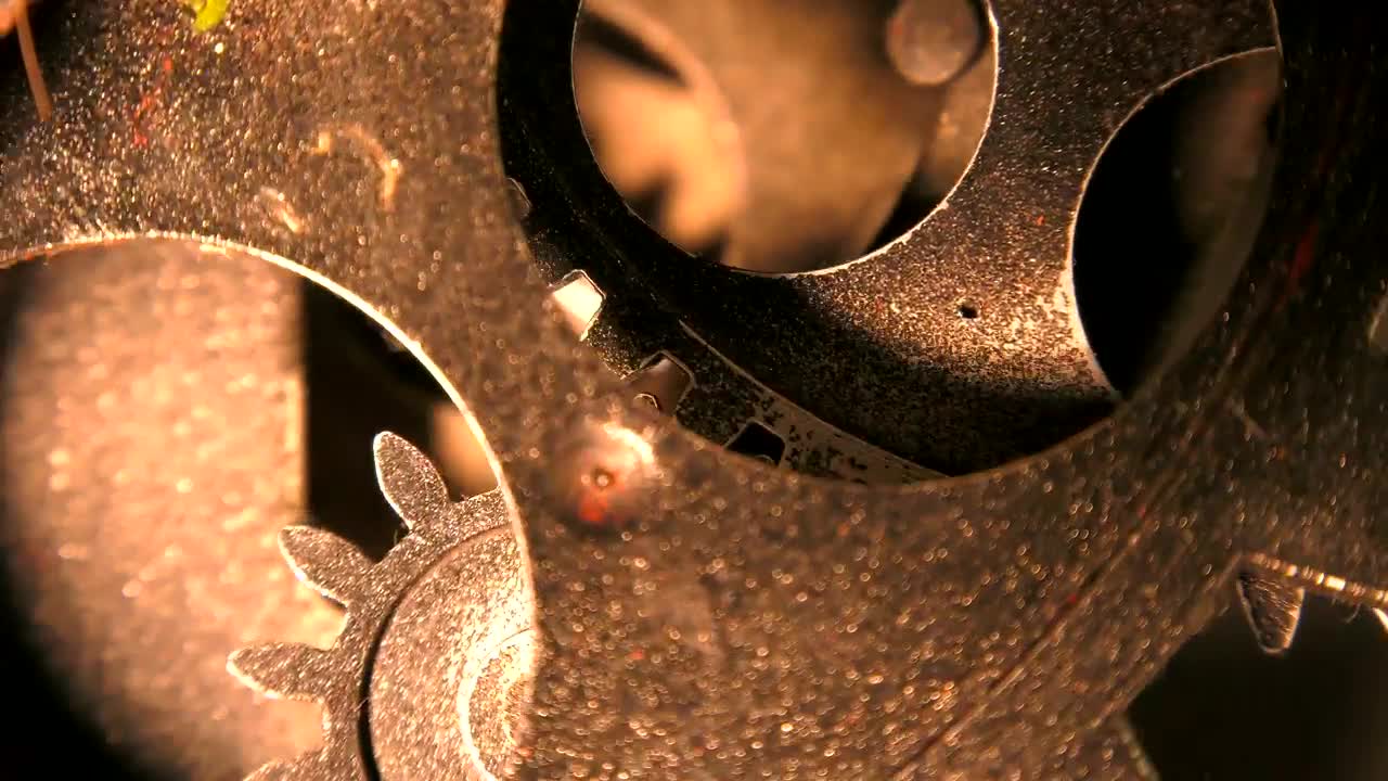 Stock Video Engranajes Industriales Grunge Trabajando Live Wallpaper For PC - Free Download
