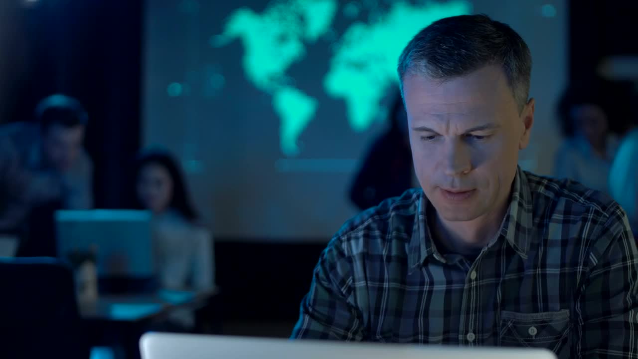 Stock Video Focused Man Working On The Computer Live Wallpaper For PC - Free Download