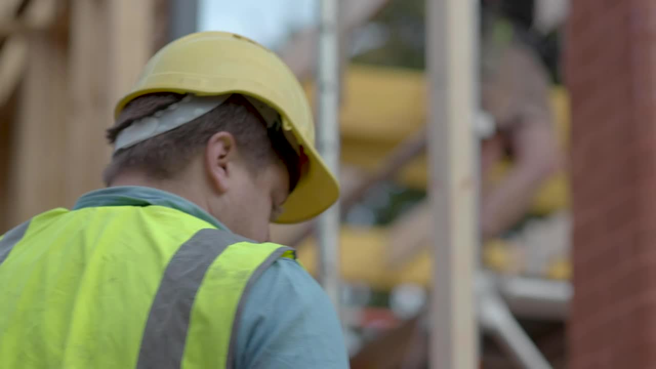 Video Stock Person Takes A Phone Call At A Construction Site Live Wallpaper Free - Free Download