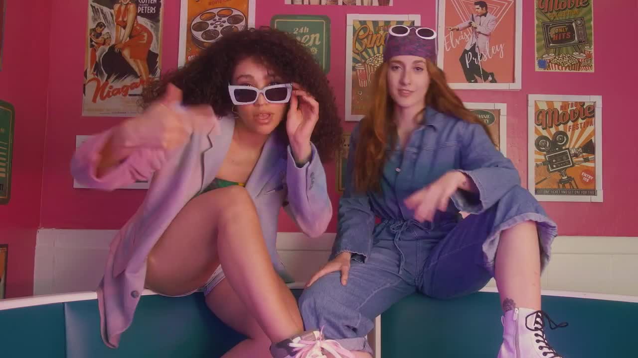 Free Stock Video Two Girls Having Fun In A Retro Restaurant Live Wallpaper - Free Download