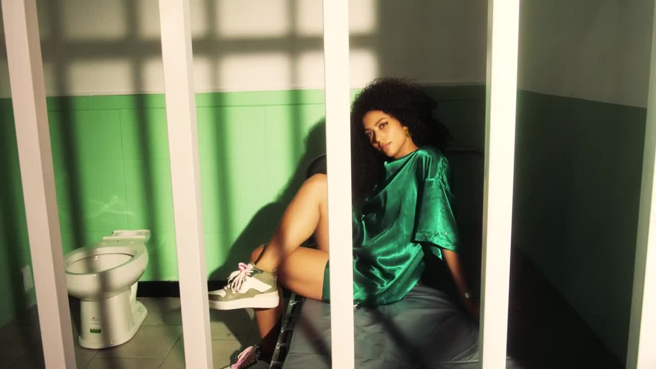Video Stock Captivating Woman In A Jail Cell After A Party Live Wallpaper For PC - Free Download