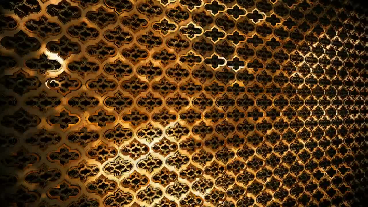 Stock Video Golden Panels Of Figures Advancing One Behind The Other Live Wallpaper For PC - Free Download