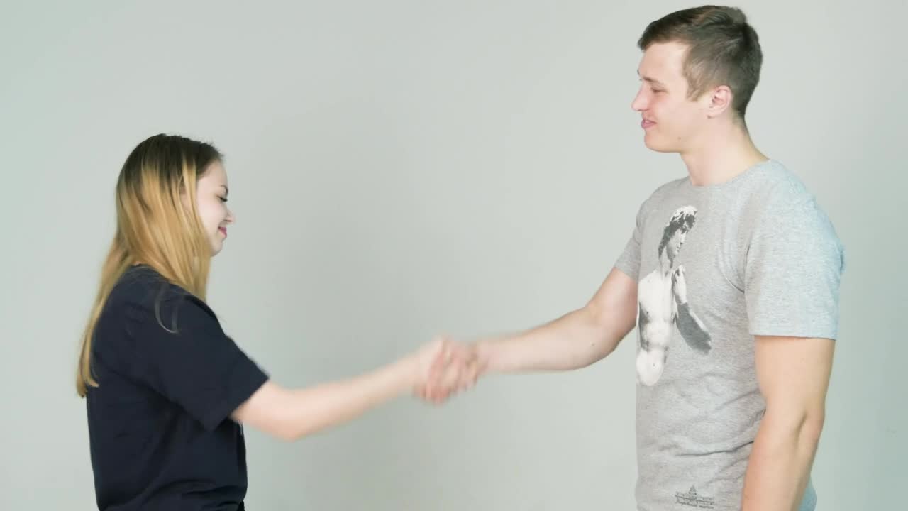Free Stock Video Shaking Hands Against An Isolated Background Live Wallpaper - Free Download