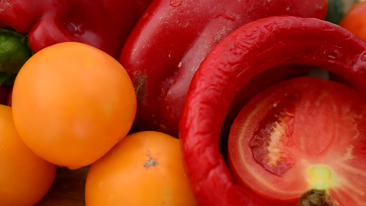 Stock Footage Various Wet Vegetables Live Wallpaper - Free Download