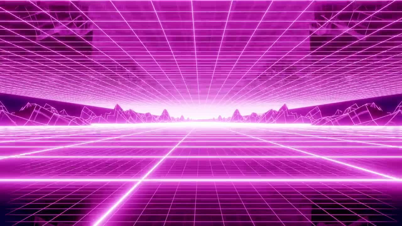 Free Video Stock Spectacular Cyberpunk Stage With Grid Floor Live Wallpaper - Free Download