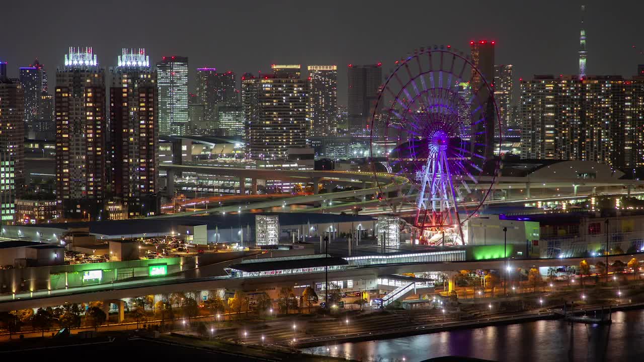 Free Video Stock tokyo iluminated cityscape and fast traffic Live Wallpaper - Free Download