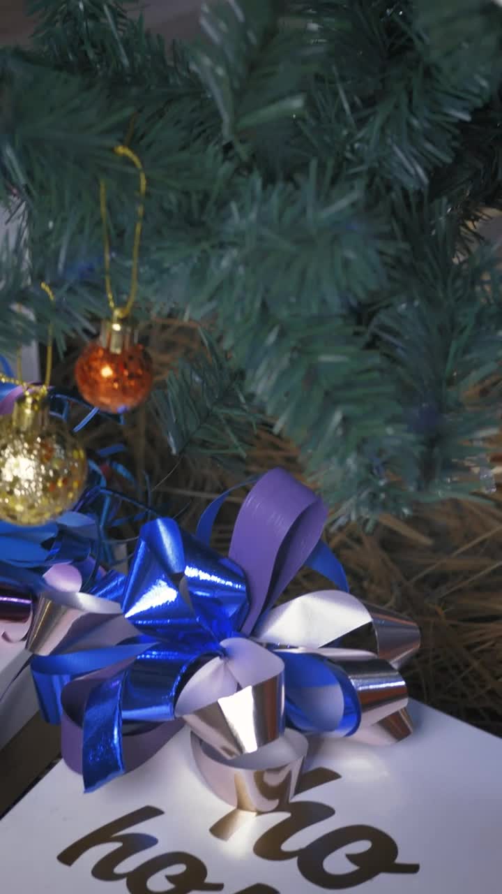 Stock Video Decorated Christmas Tree In Close Up Shot Live Wallpaper For PC - Free Download