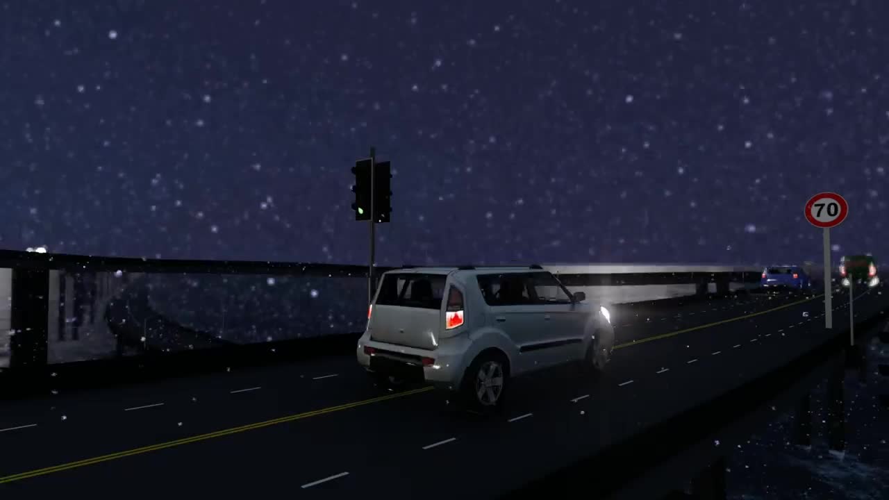 Free Video Stock Snowing In The Highway D Animation Live Wallpaper - Free Download