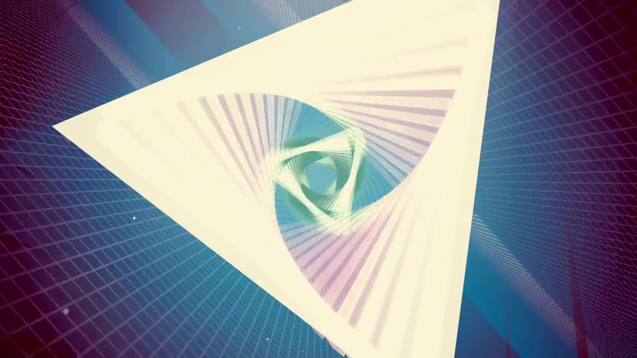 Stock Video Flying Through A Triangular Cyberpunk Tunnel Live Wallpaper For PC - Free Download