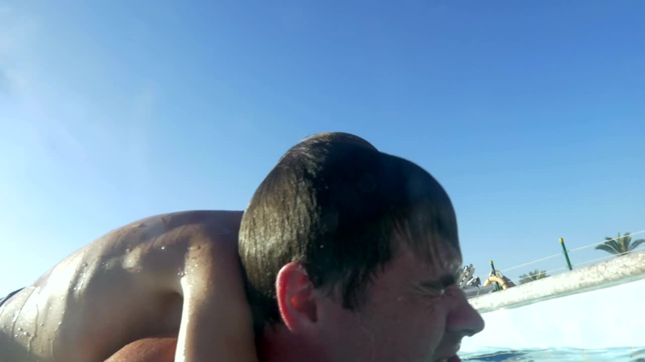 Stock Video Father And Son Diving In A Pool Live Wallpaper For PC - Free Download