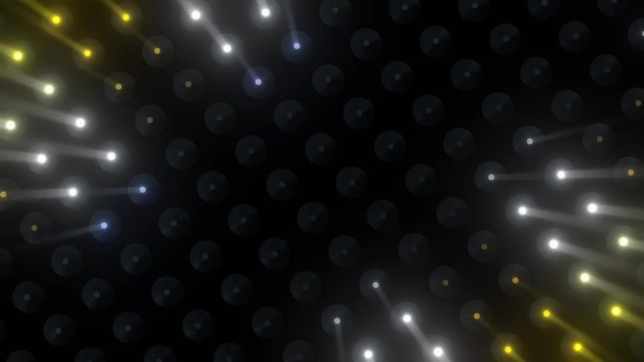Stock Video Large Curved Screen Showing A Lot Of Yellow Lights Animated Wallpaper - Free Download