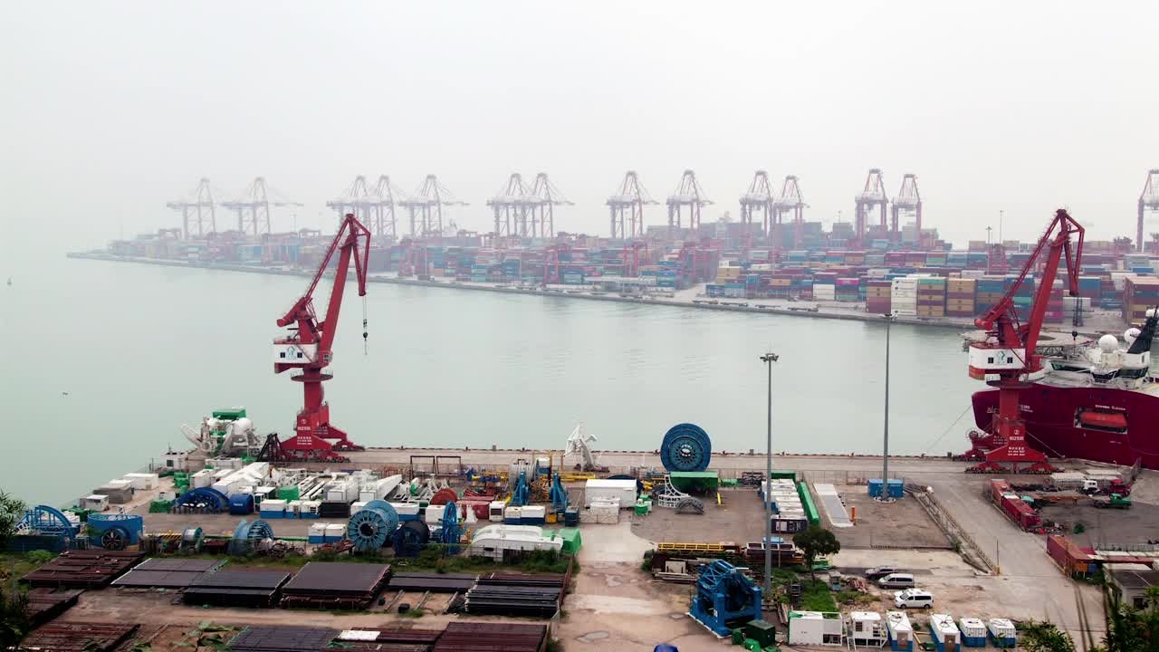 Free Stock Video Shenzhen Container Port On A Foggy Day Live Wallpaper - Free Download