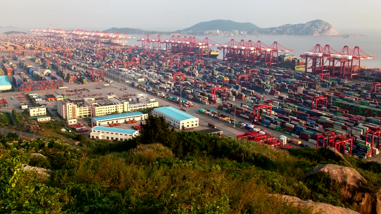 Stock Video Large Warehouses Near A Coastline Aerial Shot Animated Wallpaper - Free Download