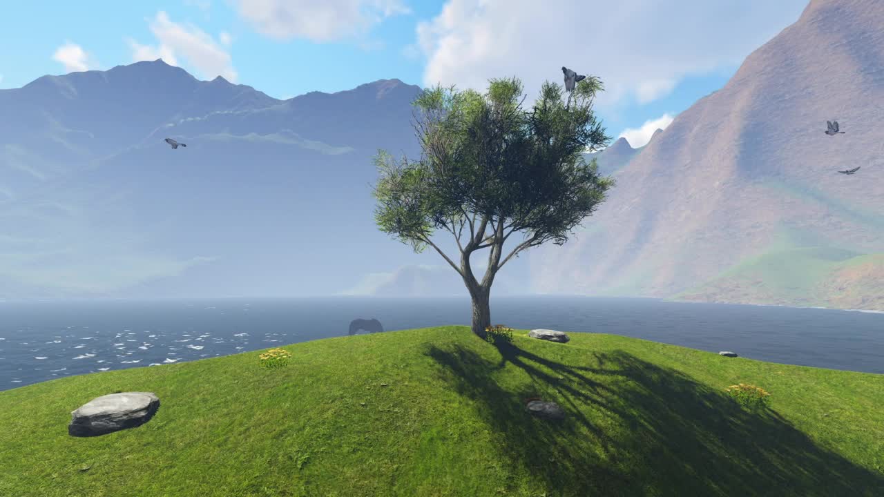 Free Stock Video Tree And Birds Near A Lake Live Wallpaper - Free Download