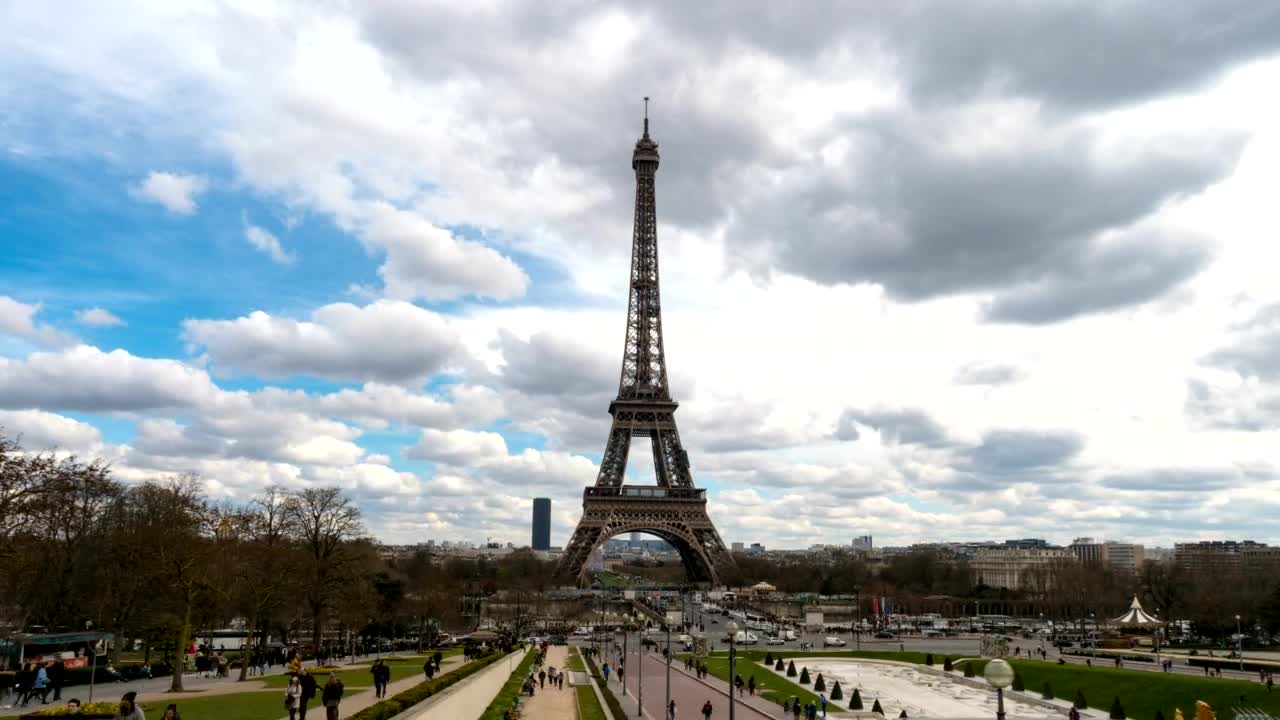 Free Video Stock time lapse of the eiffel tower landscape Live Wallpaper - Free Download