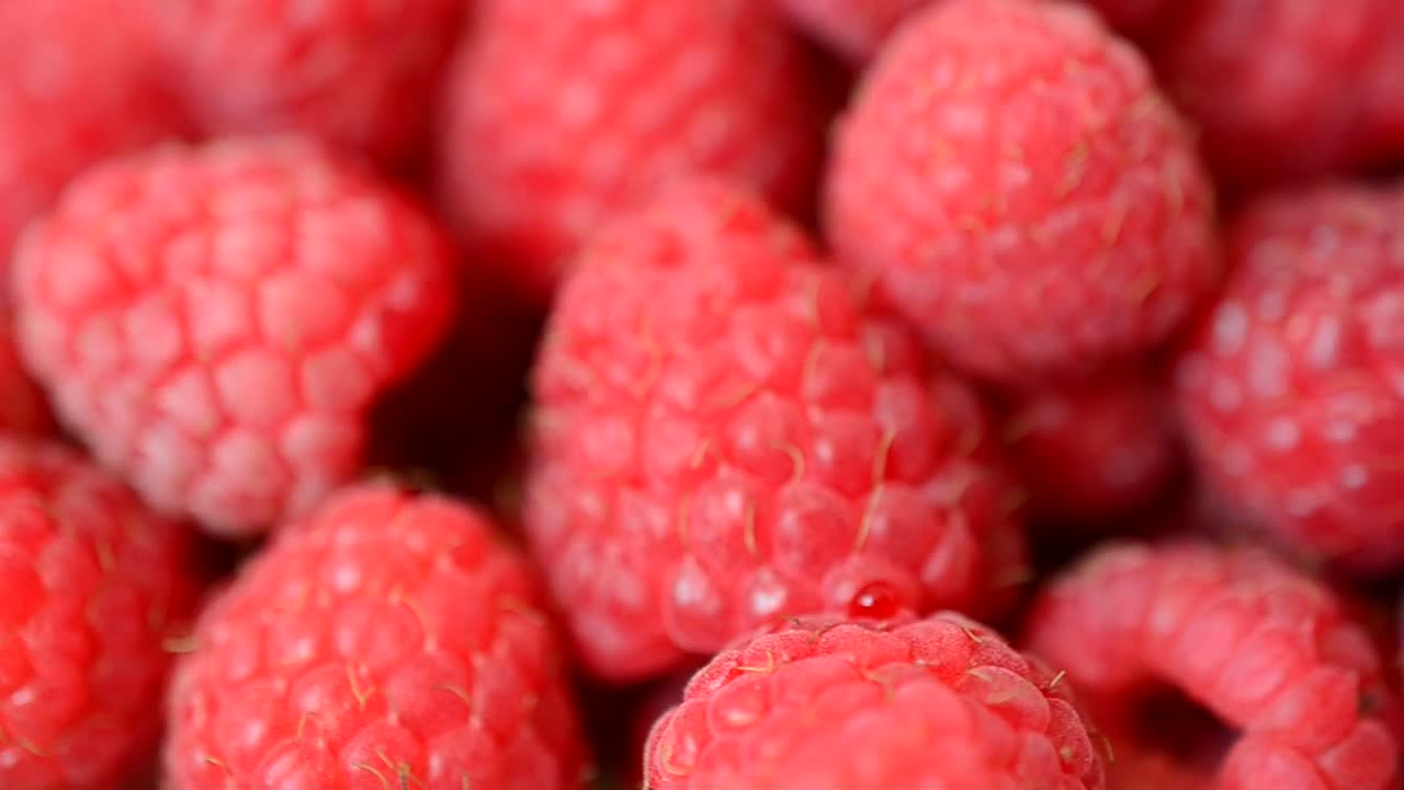 Free Video Stock texture of raspberrys close up view Live Wallpaper - Free Download